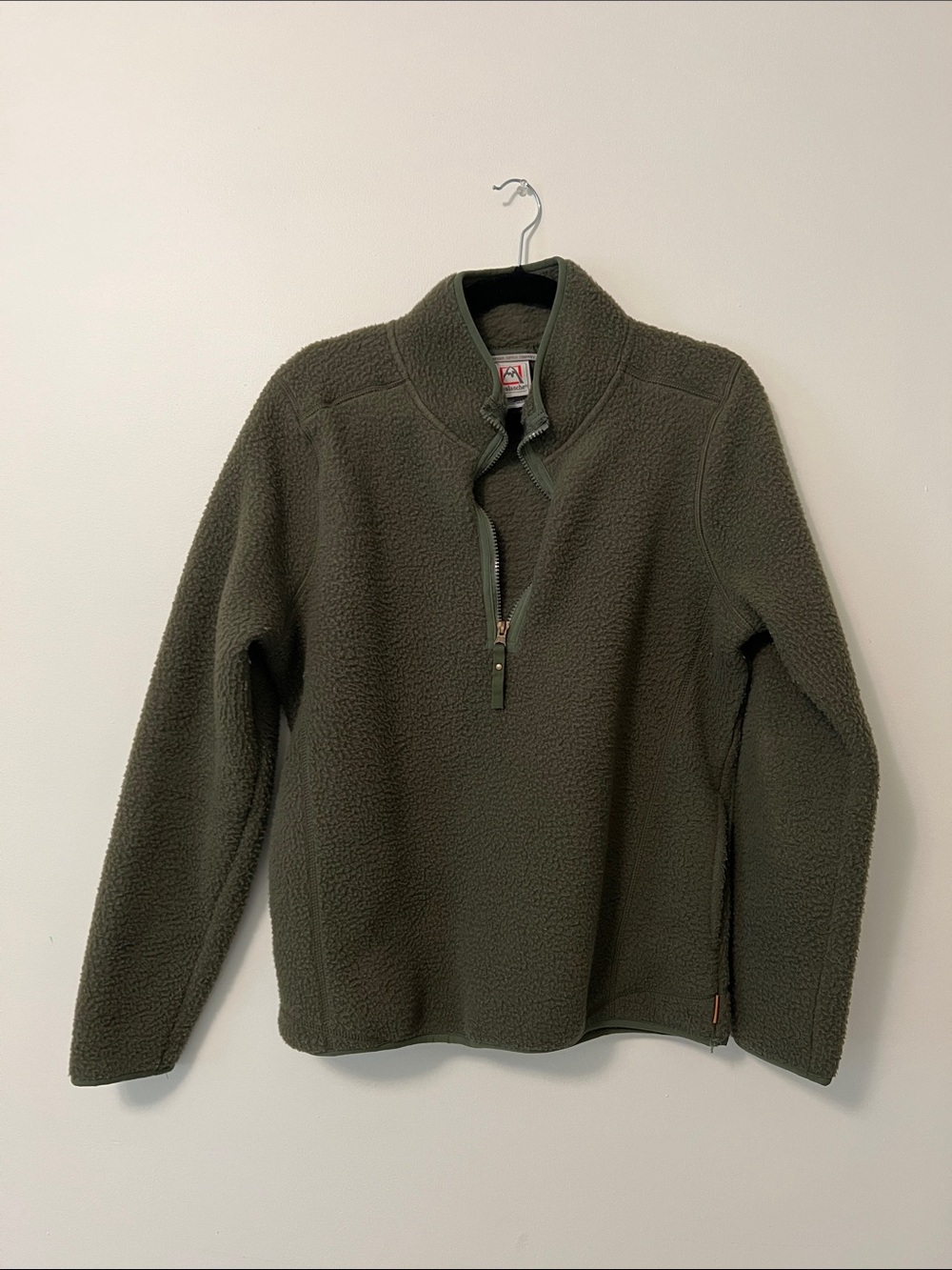 Avalanche Olive Green Quarter-Zip Sherpa Pullover